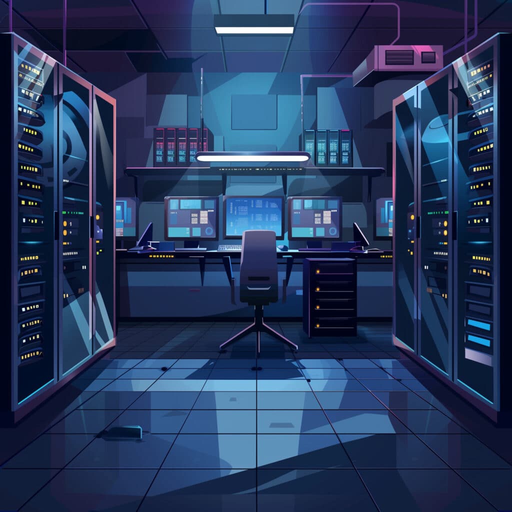 AI Generated image of a server room