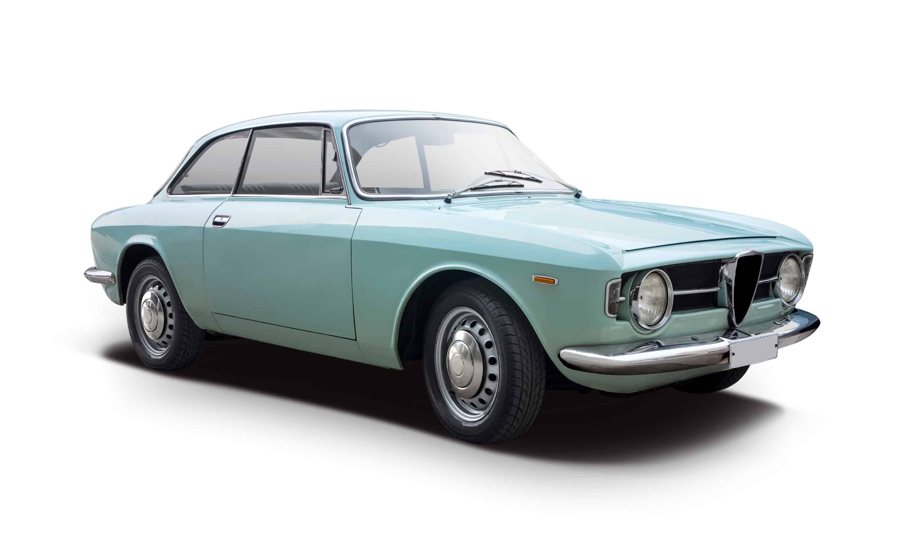 Alfa Romeo GT1300 Junior classic Italian sport car isolated on white background The image shows the word TITLEHELP in large, bold red letters, followed by LLC in smaller red letters on a white background.