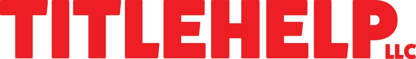 The image shows the word TITLEHELP in large, bold red letters, followed by LLC in smaller red letters on a white background.